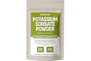 Coolinario Potassium Sorbate (2 Oz) Food Grade Preservative for Wine Stabilization, Homemade Jams, Baked Goods, Cheese Making