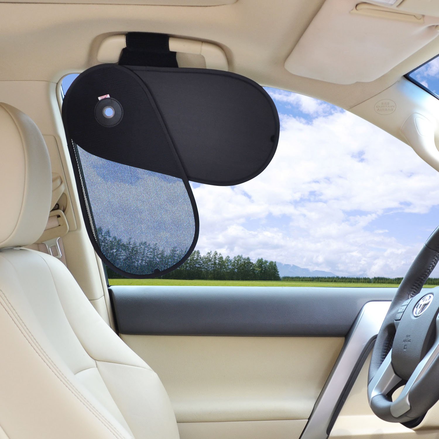 TFY Car Interior Roof Handle Sunshade Glare Reduction Plus Sun Protection for Driver and Passengers
