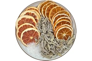 APRAGAZ Christmas Potpourri Simmering, Sage Citrus Simmer Pot Kit with Sage, Dried Orange Slices, Grapefruit, Salt Stovetop Potpourri Kits for Cleansing House, Abundance, Money, Negative Energy Cleanse