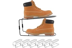 Vzpinko Shoe Slots Organizer 6Pack Metal Shoe Stacker Shoe Storage Organizers for Closet Shoe Slot Organizer Space Saver Shoe Rack Holder (Black)