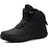 Womens Mens Barefoot Boots | Waterproof Winter Snow Boots | Warm Ankle Booties with Arch Support | Wide Width Hike Work Shoes | Zero Drop Sole |