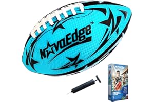 NOVAEDGE Hydro Water Football - 9.25-Inch Mesh Outer with Rubber Bladder | for All Ages - Pool, Lake, Beach Play | Textured Grip with Real Laces | Includes Pump | Choose 1 or 2 Ball Pack