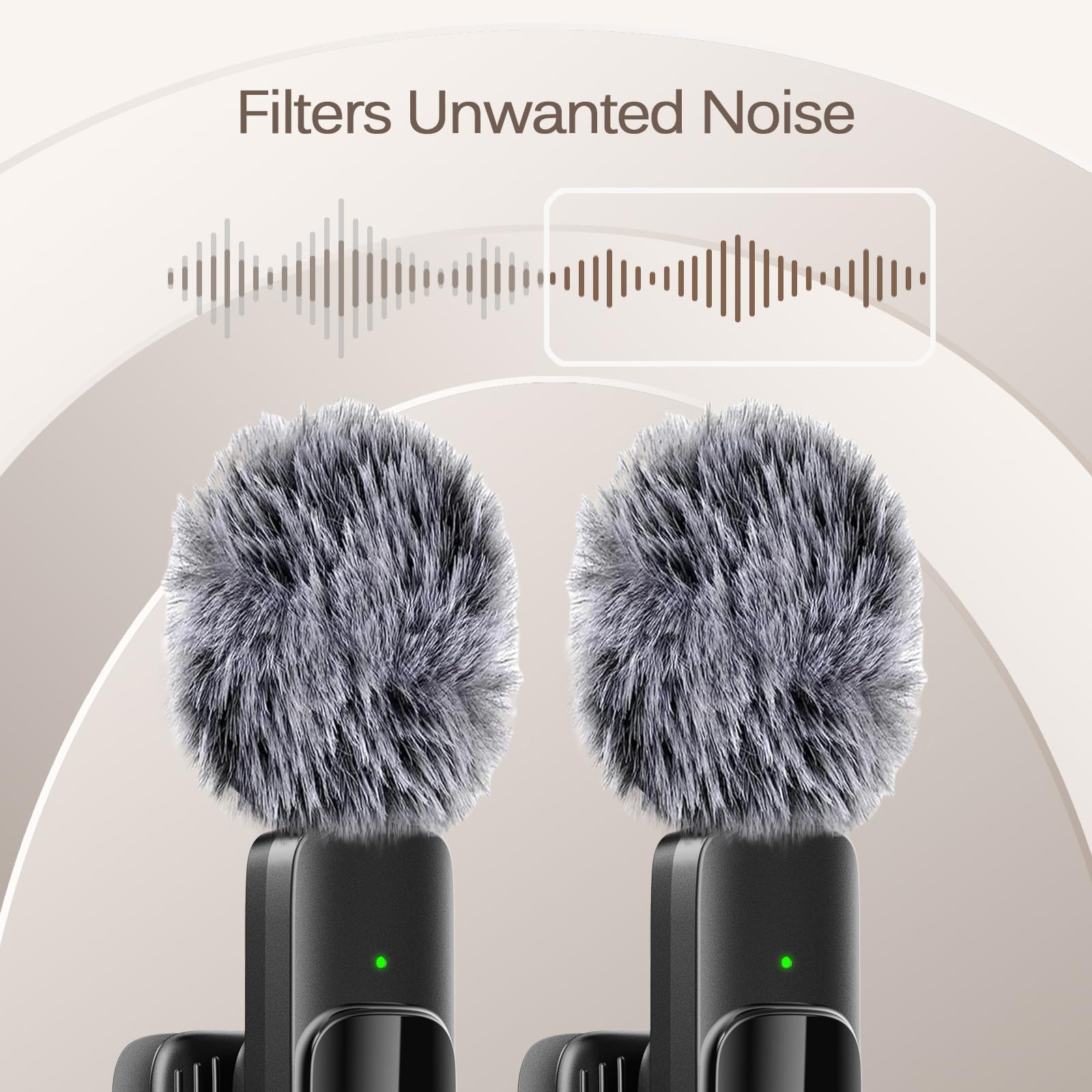 Professional Wireless Lavalier Lapel Microphone for iPhone, iPad, mini Video Recording Mic for Interview Video Podcast Vlog YouTube & Livestream, Noise Reduction, Plug & Play, 2 Pack (Type-C Port)