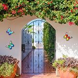 OFFCUP 3 Pack Metal Butterfly Wall Decor Wrought Iron Colorful Outdoor Art view 8