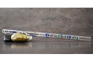 HALL CRYSTAL FLUTES Hall Crystal Flute 11005 - Inline Glass Piccolo in D - Taj Mahal