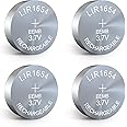 EEMB 4PACK LIR1654 Rechargeable Battery 3.7V Lithium-ion Button Batteries Coin Cell Battery for Earphone Wearable Device Watch