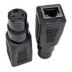 Milestock 2-Pcs RJ45 to 3-Pin XLR DMX Connector