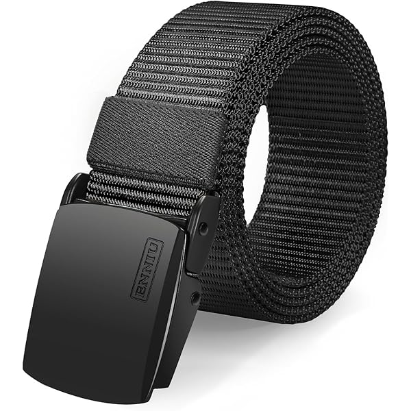ERNITES 3-Pack Tactical Belt - Nylon Canvas, Plastic Buckle, Adjustable, 130cm Length - For Men & Women