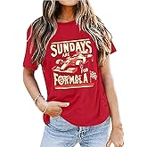 Racing Shirt Women Checkered Flag Racing Shirts Race Day Car Casual Unisex Short Sleeve Tee Tops