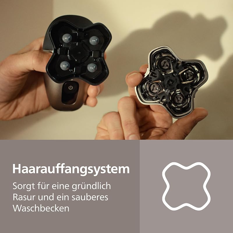 Head Shaver Pro Series 7000 – elektrischer Glatzenrasierer für Herren und Frauen, flexibler 360grad-Scherkopf und ComfortCut-Klingen, gründliche Rasur, sanft zur Haut, Modell HS7980/15