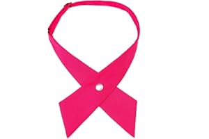 CANJOYN Solid Color Criss-Cross Tie Girls‘ School Uniform Cross Adjustable Bowtie