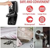 Gekufa Key Safe Outdoor 12-Digit Code Wall Mount Key Lock Box view 3