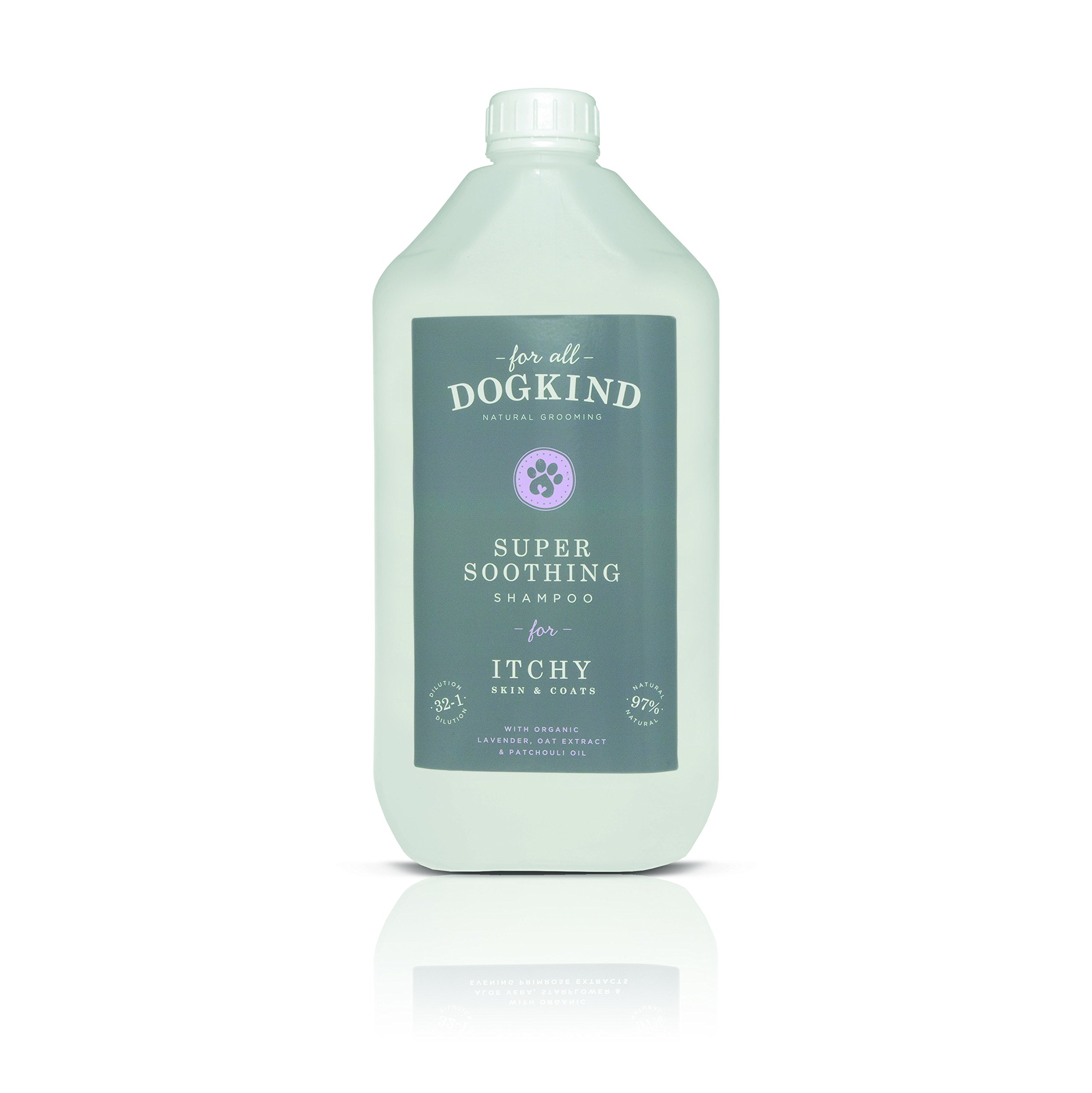 For All DogKind Super Soothing Shampoo for Itchy Skin and Coats, Natural Ingredients, Ph Balanced, Relieves Irritation, Soothing and Hydrating Itchy Dog Shampoo, 5L