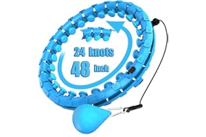Dumoyi Smart Weighted Fitness Hoop for Adults Weight Loss, Infinity Hoop, 2 in 1 Adomen Fitness Massage Workout Equipment, Great for Adults and Beginners