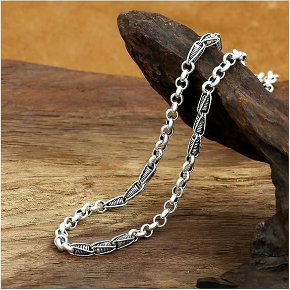 Men's Heavy Aienid 925 silver chain Eagle Mens Round Chain Necklace