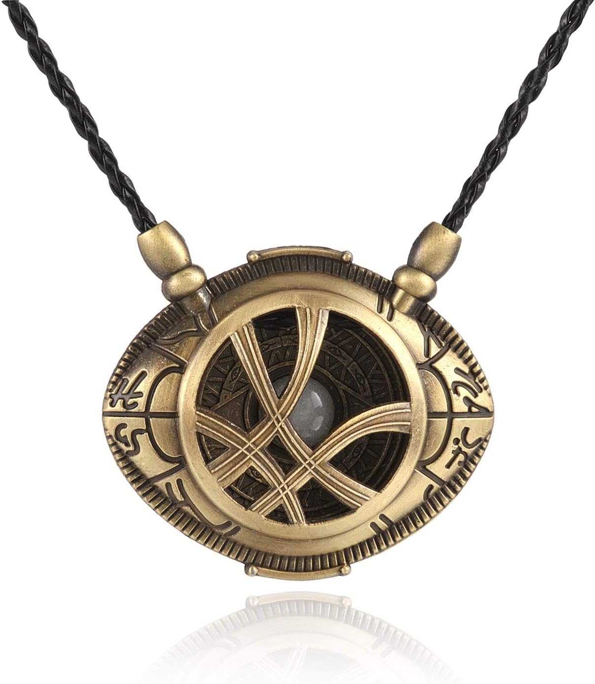 XOFOAO Doctor Strange Necklace Eye of Agamotto Costume Prop Stone Pendant Glow in The Dark