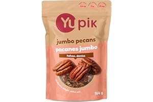 Yupik Jumbo Pecan Halves, 164 g, Gluten-Free, Kosher, Raw Nuts, Shelled, Unsalted, Unroasted, Healthy Snacks, Source of Fiber