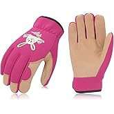Vgo... 1-Pair Age 5-6 Kids Gardening Gloves,Children Yard Work Gloves,Soft Safety Outdoor Playing Gloves (Size M,Purple Rabbit, KID-SL7362)