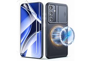 B LABS 3 in 1 Magnetic for Samsung Galaxy S24 Plus Case with Slide Camera Cover [Compatible with MagSafe] [2X Screen Protectors] [Mil-Grade Shockproof] Slim Phone Case for S24 Plus Case 6.7" Black