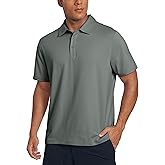 CRZ YOGA Cloud Jersey Polo Shirts for Men - Midweight Golf Short Sleeve Tops Soft Athletic Casual T-Shirts