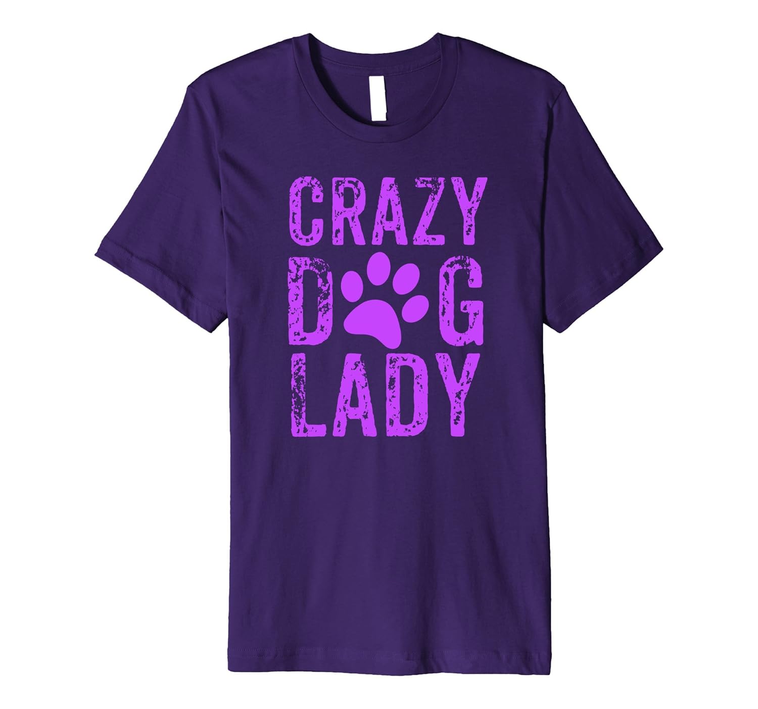 Crazy Dog Lady Paw Premium Slim Fit Funny Pet Shirt-ANZ