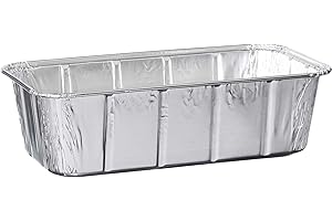 PLASTICPRO [2 Lb 10 Pack Disposable Loaf Pans Aluminum Tin Foil Meal Prep Bakeware - Cookware Perfect for Baking Cakes, Bread, Meatloaf, Lasagna 2 Pound 8.5'' X 4.5'' X 2.25''