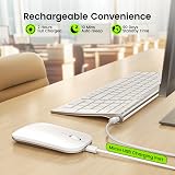 Seenda WGJP-031B Wireless Keyboard and Mouse Set Ultra Thin Aluminum Silv/White view 3