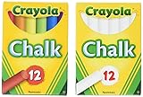 Crayola Non-Toxic White Chalk(12 ct box)and Colored