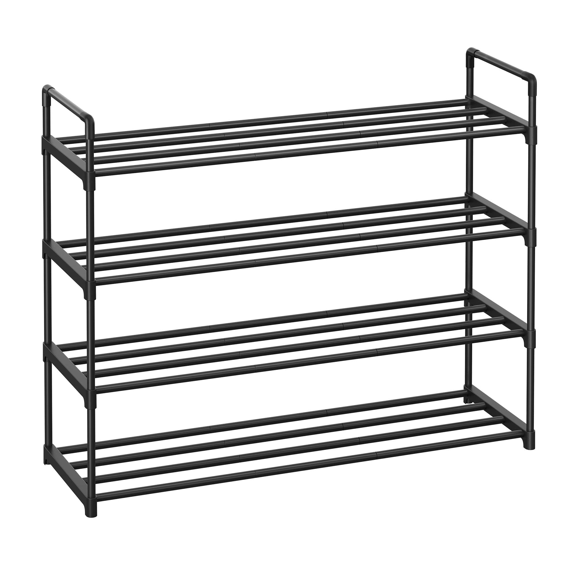 Photo 1 of SONGMICS Shoe Rack, 4 Tier Shoe Organizer, Metal Shoe Storage Shelf for 20 Pairs of Shoes, Easy to Assemble, Entryway, Black ULSA14BK
