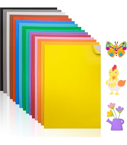 1 Pack 10 Feuilles de Papier Mousse Pailleté 8 Pouces x 11.6