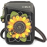 CHALA Wallet Crossbody Cell Phone Purse - Women Faux Leather Multicolor Handbag with Adjustable Strap