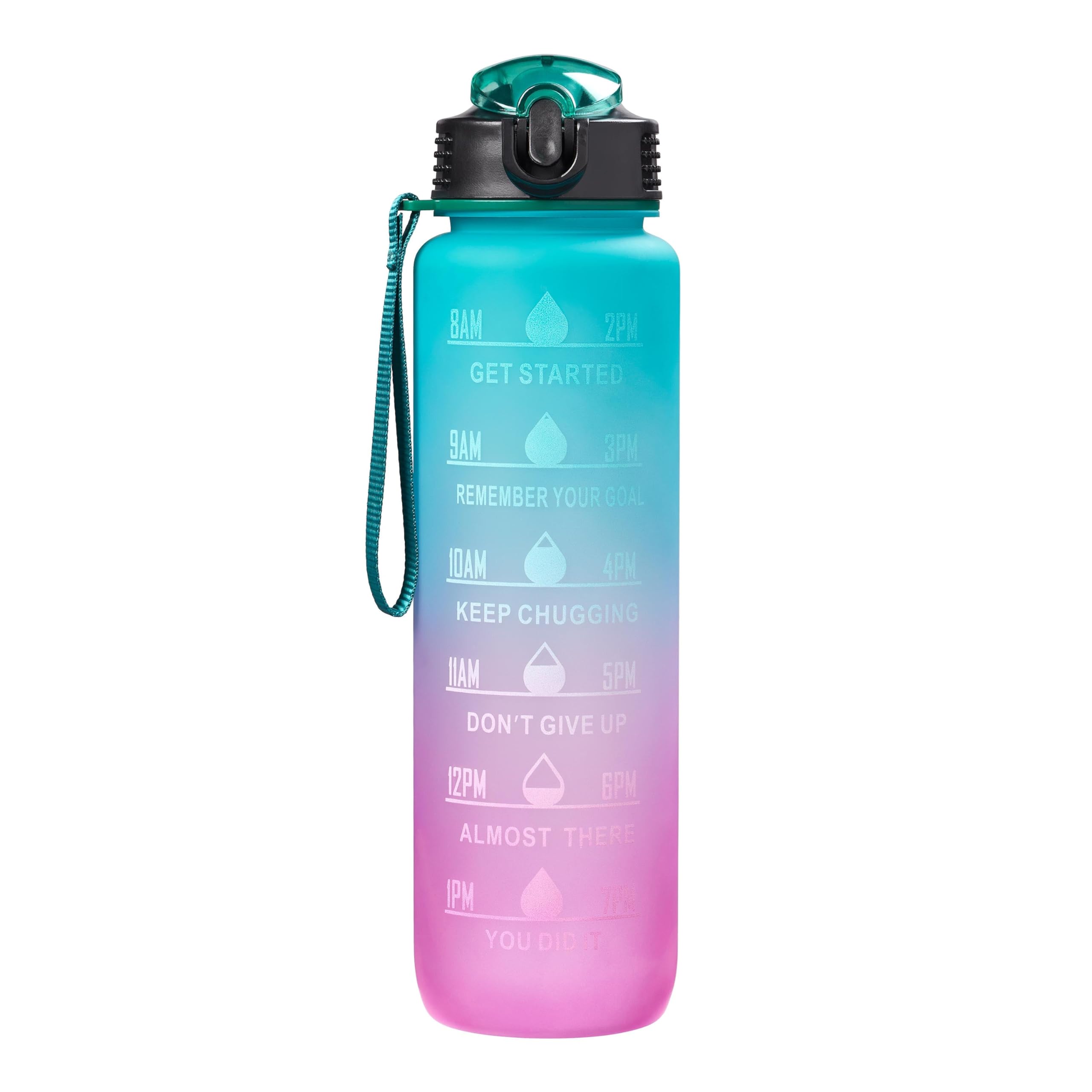 Chef Aid 1 Litre Drinks Bottle with Drinking Targets - Stay Hydrated on the Go — image 1