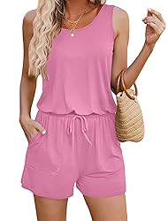 ADOME Summer Jumpsuit for Women Casual Sleeveless