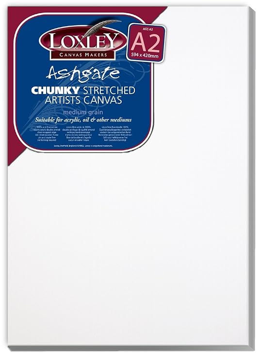 Loxley Ashgate Künstlerleinwand, A2, 36 mm tiefer Rahmen, Weiß