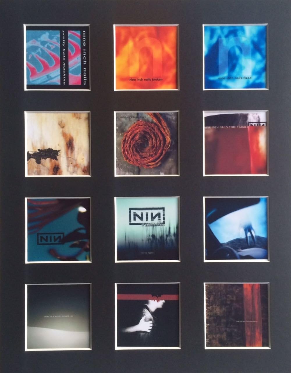 Red Rock Fossils Nine Inch Nails 14 X 11 Lp Discography Cover Picture Mounted Ready To Frame Amazon Co Uk Kitchen Home