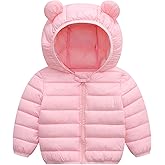 JUTHWYA Baby Boys Girls Winter Fall Coats for Kids Toddler Light Puffer Down Jacket with Hoods Infants Padded Outerwear Dark Blue 6-12 Months