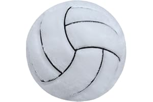 CHORONMO Volleyball Plush Pillow - Fluffy Round Shaped Soft Toy - Durable Sport Throw Pillow for Kids Room Decor