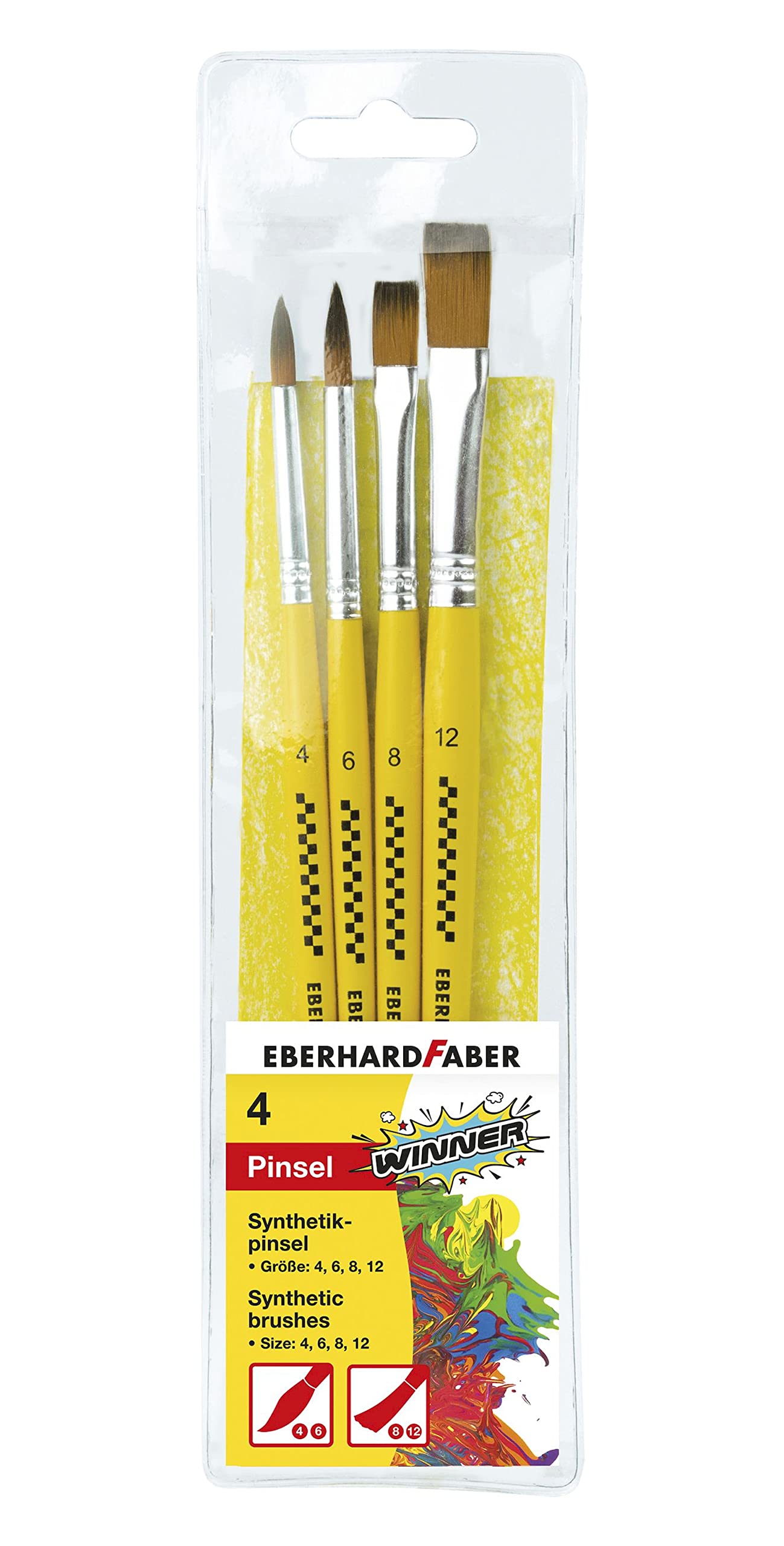 Eberhard Faber 579921 – Synthetic Brush Set of 4