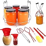 Canning Kit, Canning Supplies 9 Piece Include Canning Rack Jar Lifter Collapsible Canning Funnel Tongs Jar Wrench Lid Lifter