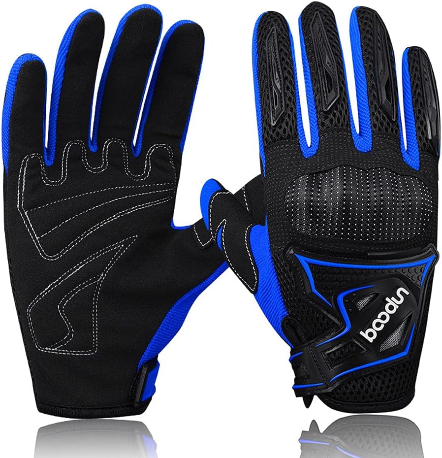 BOODUN Motorcycle Riding Gloves for Men and Women, Breathable Motorbike Gloves Knuckle Protection, for Climbing, Road Racing, Motocross etc: Sports & Outdoors