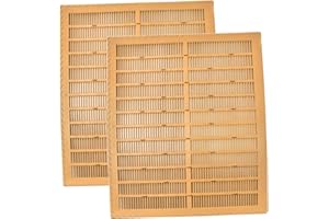 2pcs Beehive Propolis Collector Queen Excluder Boards, 10-Frame Brown Plastic Beekeeping Tools (50.5x40.5cm) for Efficient Pr