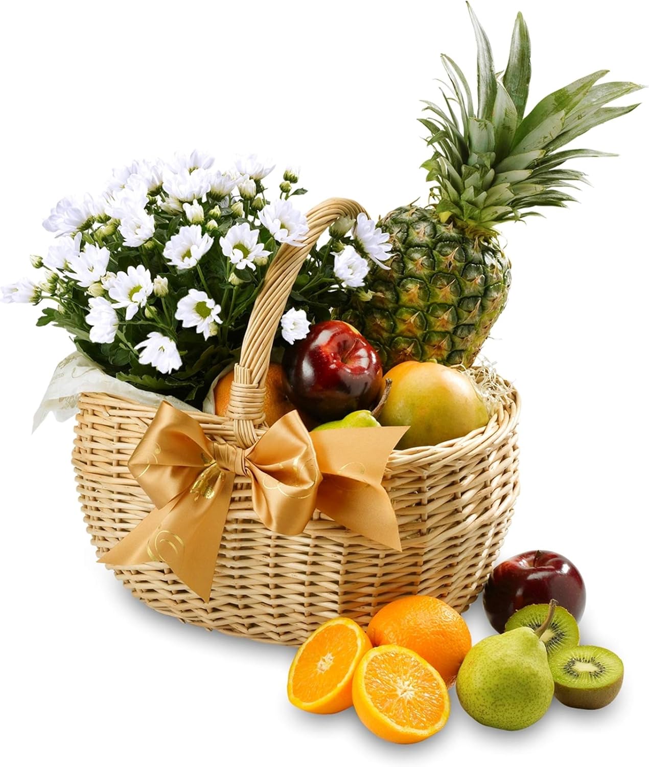 Classic Fresh Fruit & Flowers Gift Basket Amazon.co.uk Grocery
