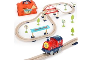 VGY Electric Train Set for Toddlers 2-4, Kids Train Set with Sound, Christmas Loop Train Tracks Toy, Great Gift for Boys and Girls 3 4 5 6 7 Year Old