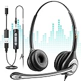 Wantek Computer Headset with Microphone for