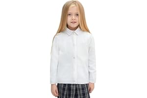 Lilax Little Girls' Knit Basic Cardigan, Long Sleeve Button Up Sweater