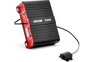 VEVOR Monoblock Car Amplifier, 1500W RMS MAX, 1/2/4 Ohm Stable, 1-Channel Class D Car Audio Amplifier with Remote Subwoofer L