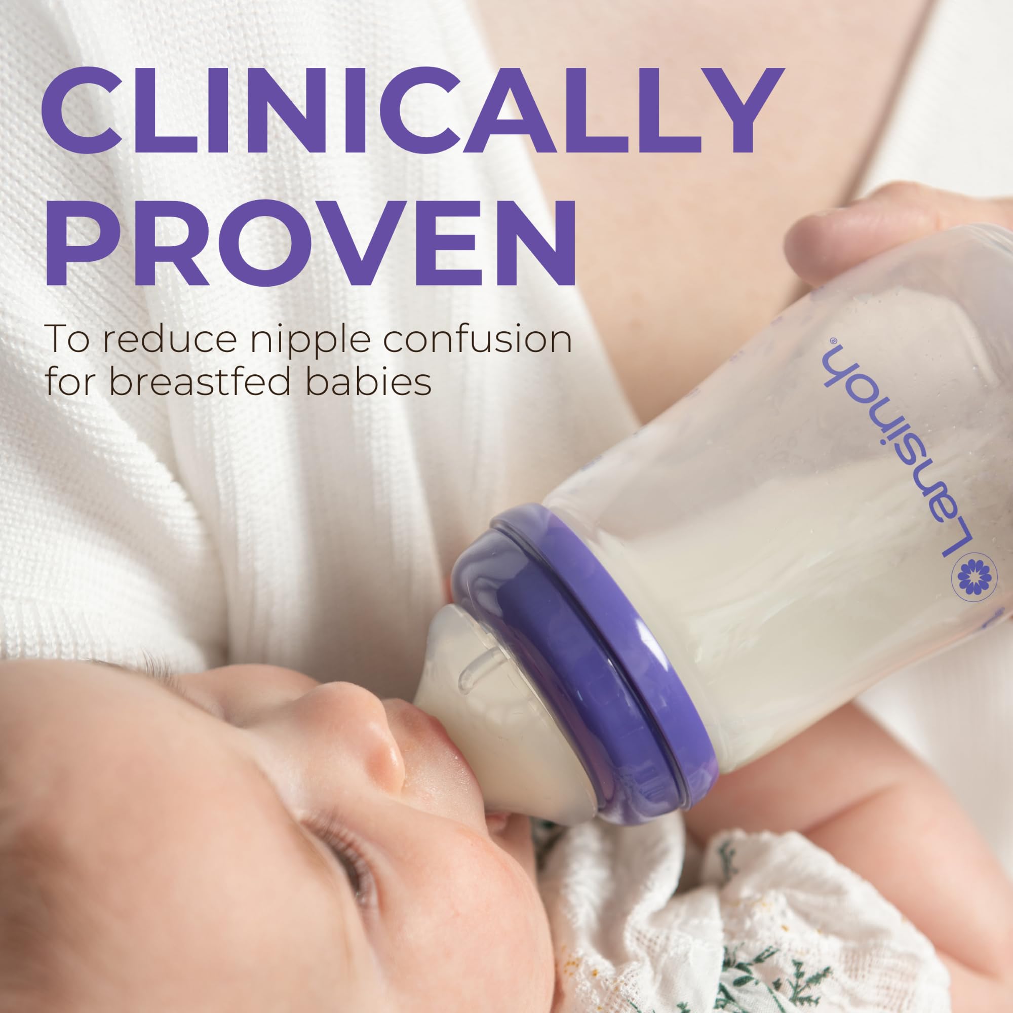 Lansinoh NaturalWave Baby Bottle Nipples, Extra Slow Flow, Size XS, 0+ Months, 4 Count – 100% Soft, Durable Silicone, Made Without BPA BPS, Anti-Colic, Supports Baby’s Developing Mouth and Teeth