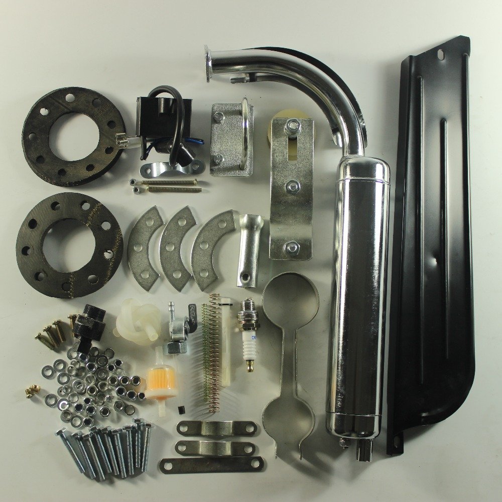 GOWE Black 50cc 2 Stroke Cycle Motor Kit Motorized Bike Petrol Gas Bicycle Engine