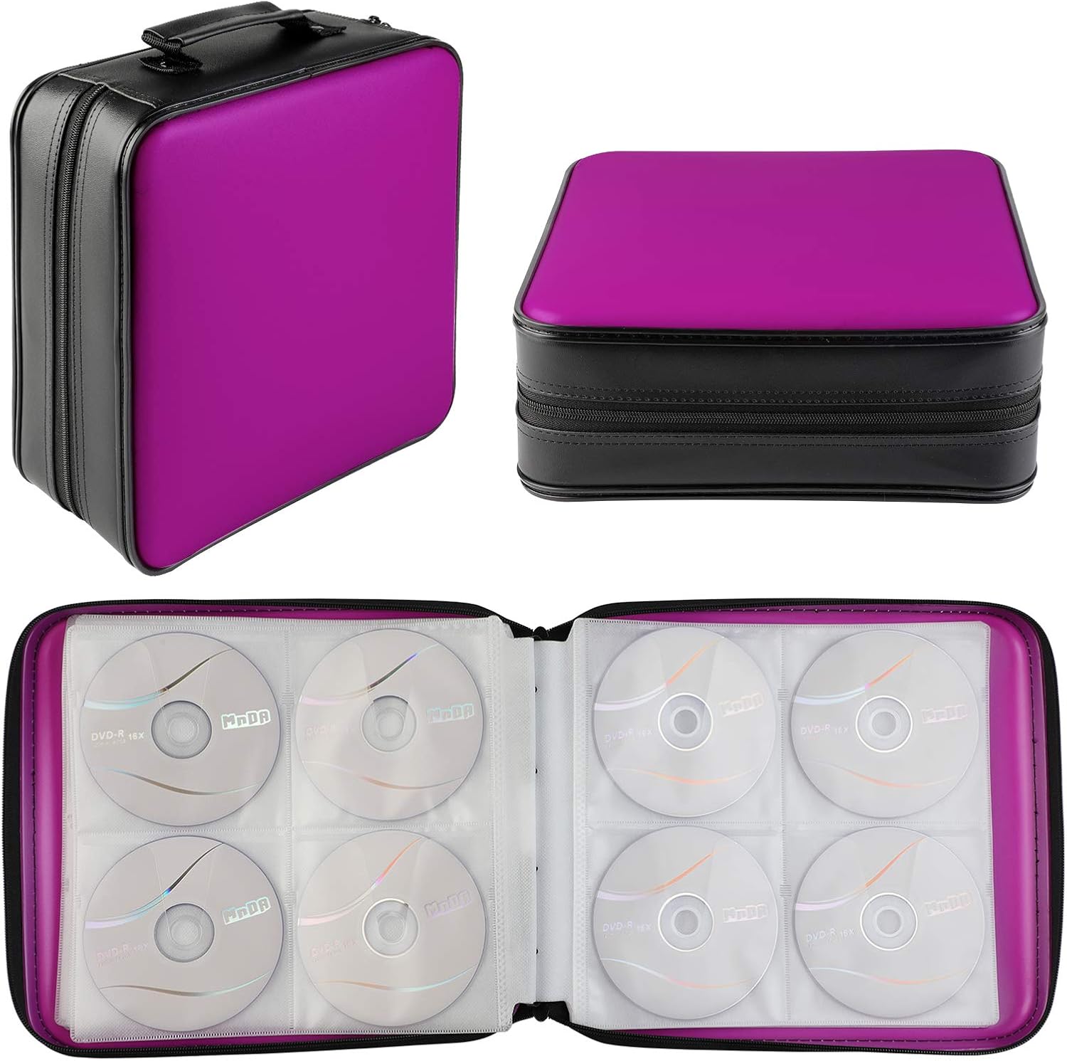 CD Case, COOFIT DVD Case 320 Capacity DVD Storage CD Wallets Storage Case CD Organizer CD Holder: Home Audio & Theater