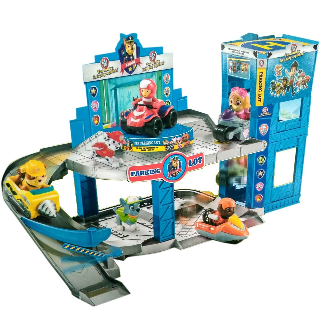 paw patrol parking lot playset
